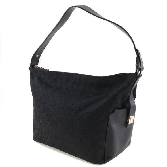 Salvatore Ferragamo AB-Gancini one belt Shoulder Bag black canvas - Picture 5 of 10